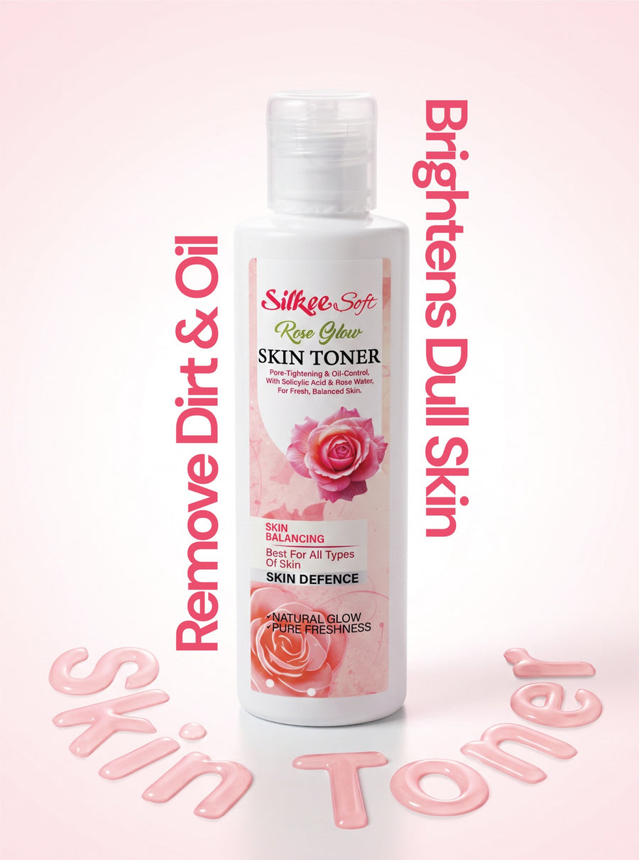 Silkee Soft Rose Glow Skin Toner — removes dirt and oil, balances the skin